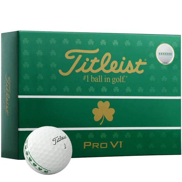 Pro V1 Ltd Edition Golf Balls  White/Shamrock