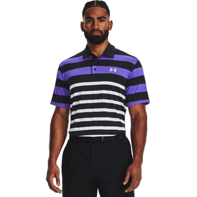 Playoff 3.0 Stripe Polo - Black/Electric Purple