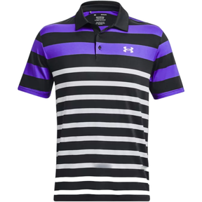 Playoff 3.0 Stripe Polo - Black/Electric Purple
