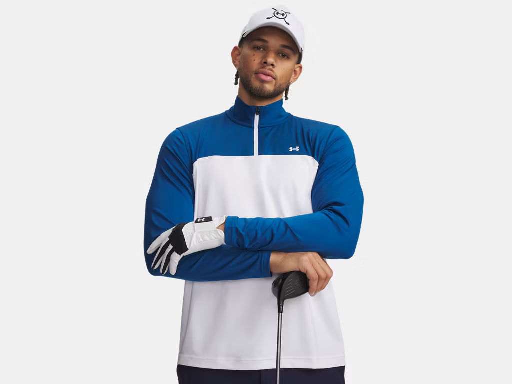 T2G 1/4 Zip - Varsity Blue/White