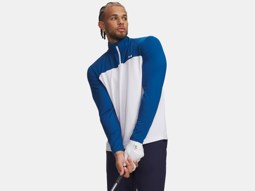 T2G 1/4 Zip - Varsity Blue/White