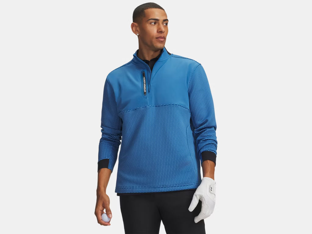 UA Drive Pro Hybrid 1/2 Zip - Aegean Blue