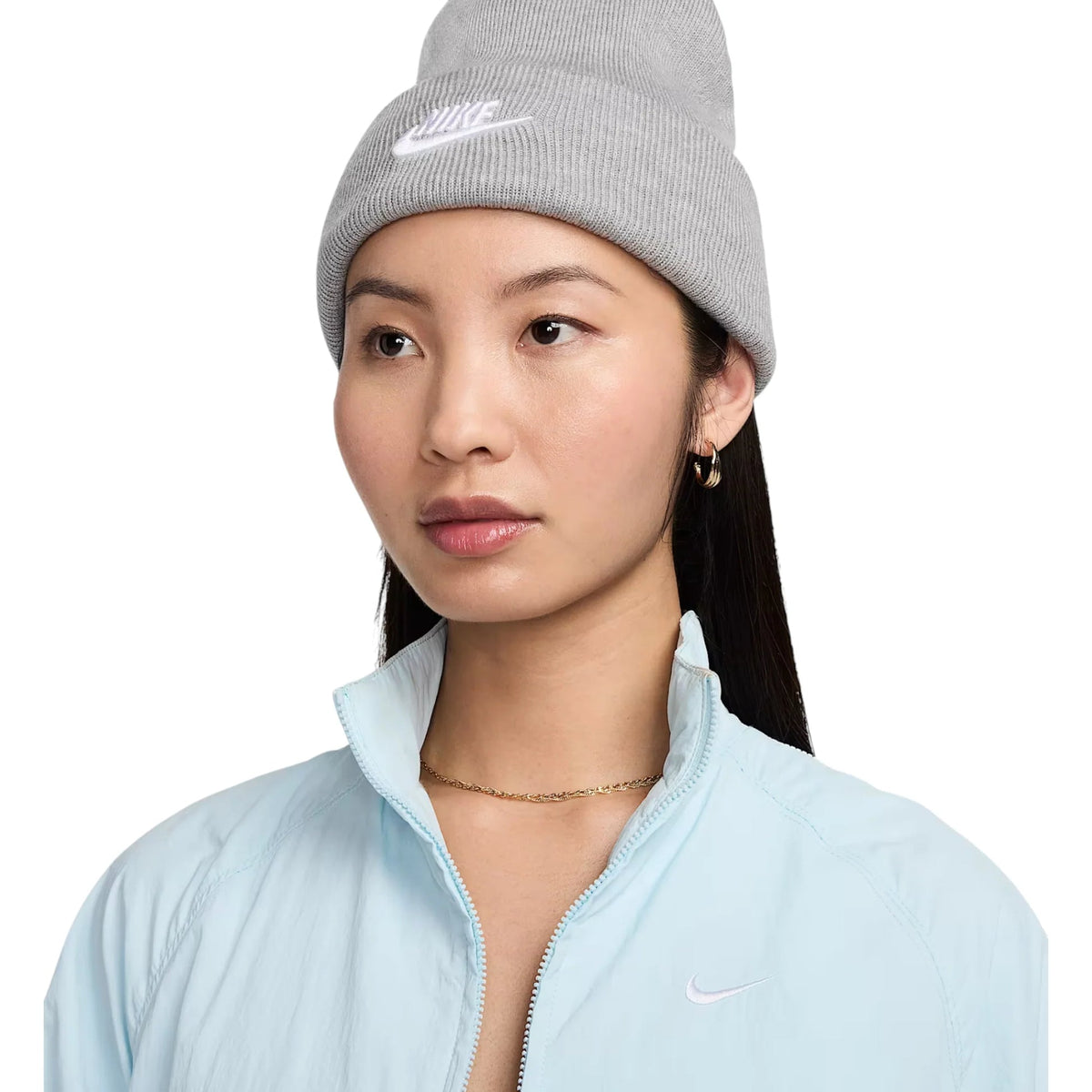 Futura Peak Beanie  Dark Grey Hther/White