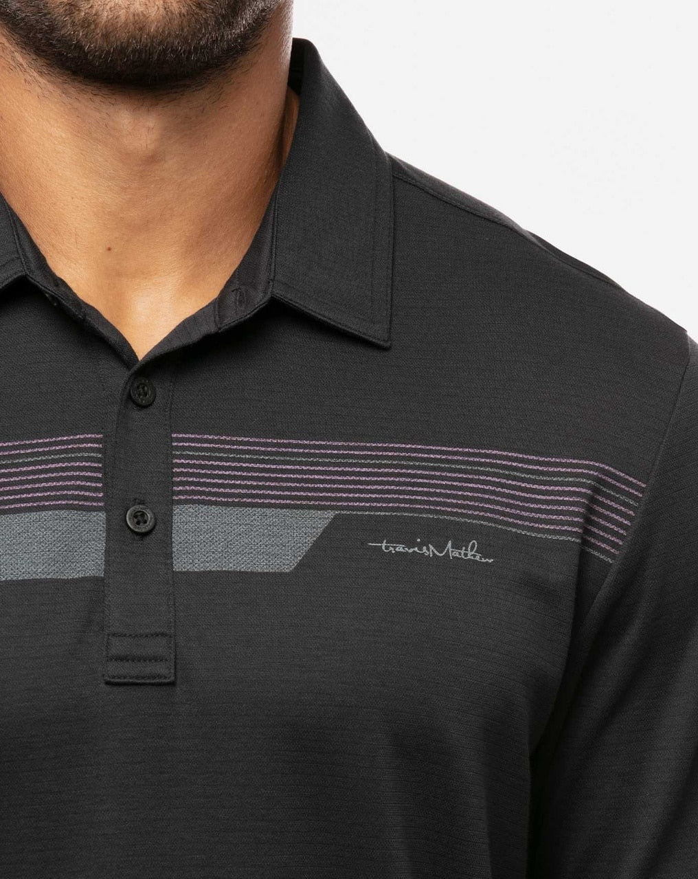 TravisMathew Tidal Wave Polo (Black) - Desirable Golf