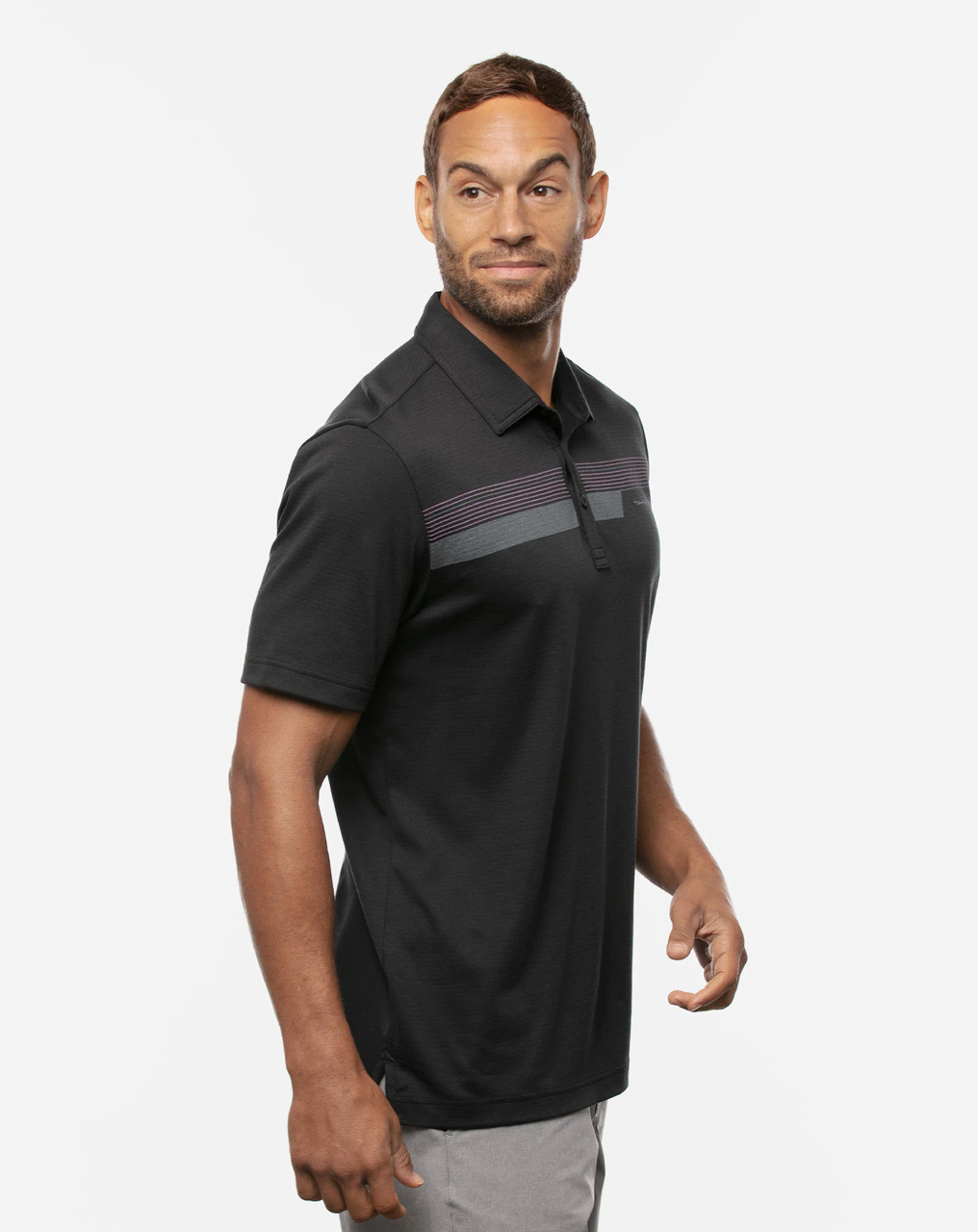 TravisMathew Tidal Wave Polo (Black) - Desirable Golf