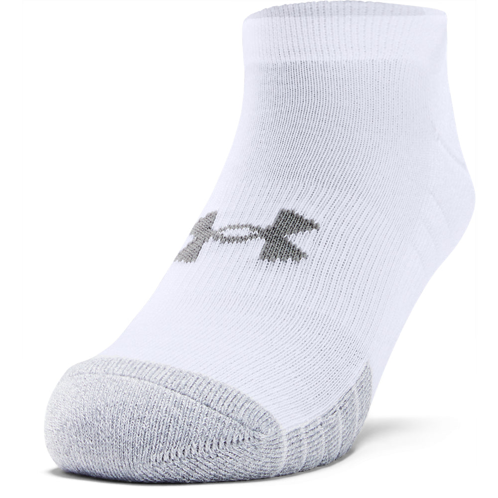 UA Heatgear No-Show Socks (White) - Desirable Golf