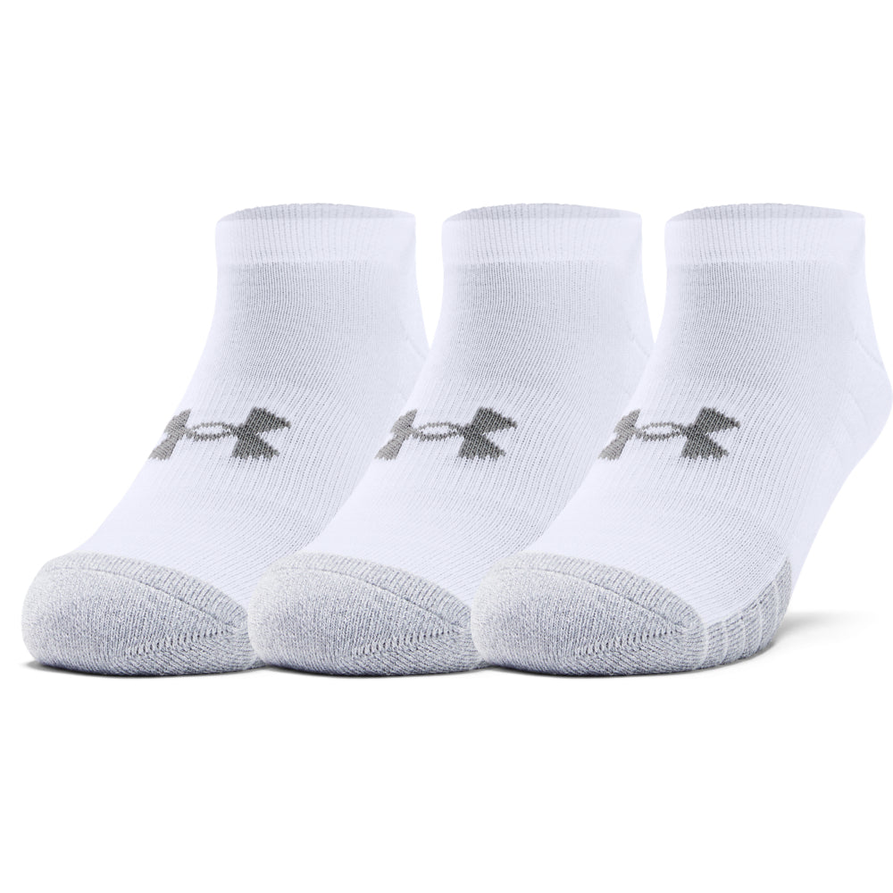 UA Heatgear No-Show Socks (White) - Desirable Golf