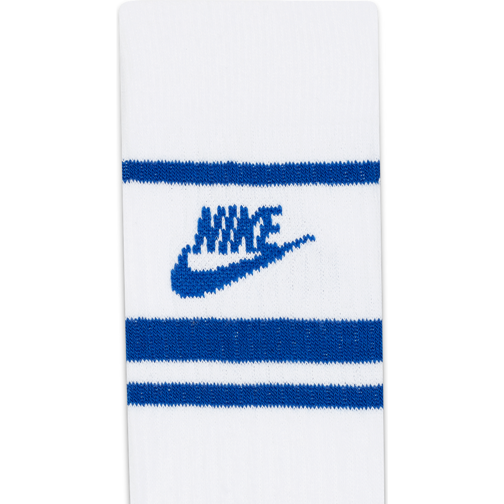 Sportswear Essential Stripe Crew Socks - White/Royal