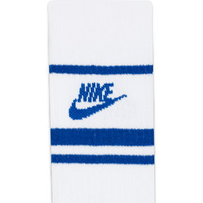 Nike Sportswear Essential Stripe Crew Socks - White/Royal