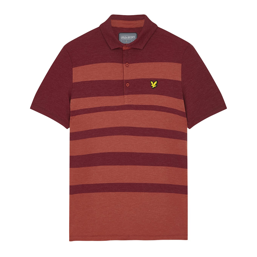 Lyle & Scott Widestripe Polo (Battle Rust) - Desirable Golf