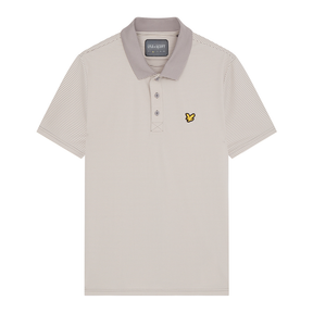 Lyle & Scott Golf Microstripe Polo - Warm Dust/Blush Grey