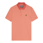 Lyle & Scott Golf Microstripe Polo - Shrimp/Warm Rose