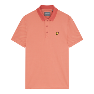 Lyle & Scott Golf Microstripe Polo - Shrimp/Warm Rose