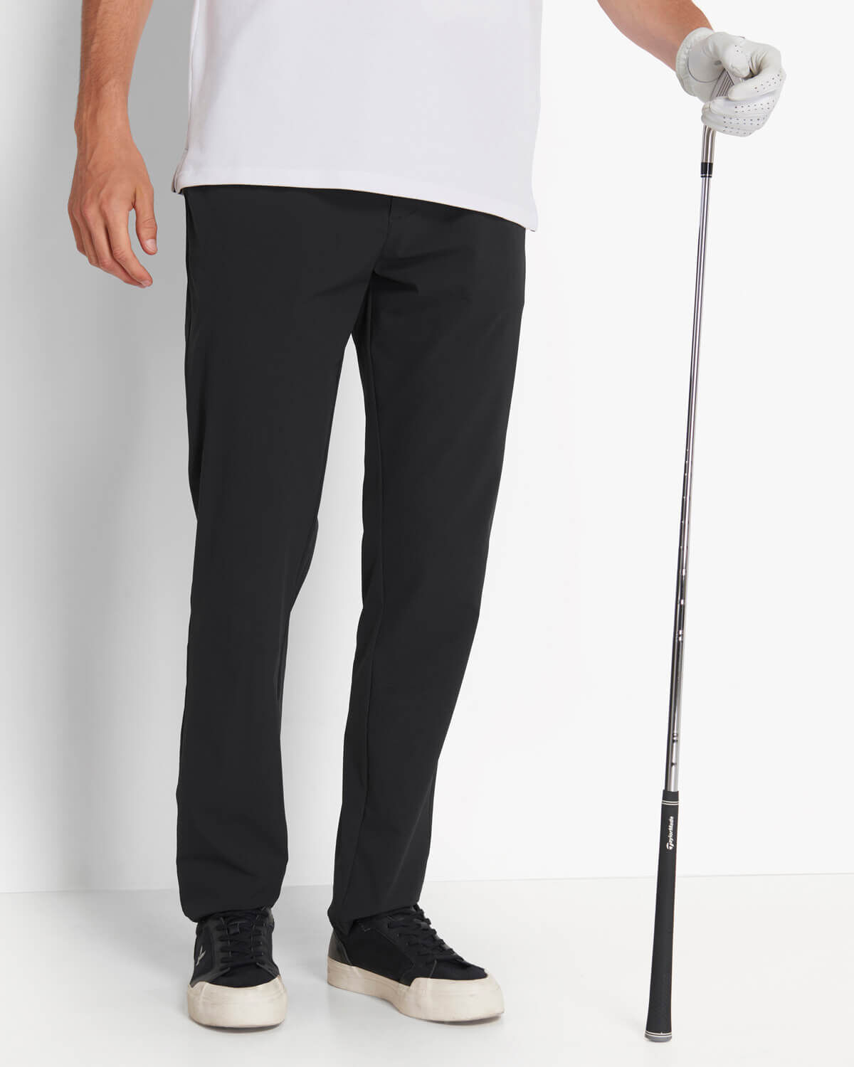 Lyle and scott tech golf trousers black