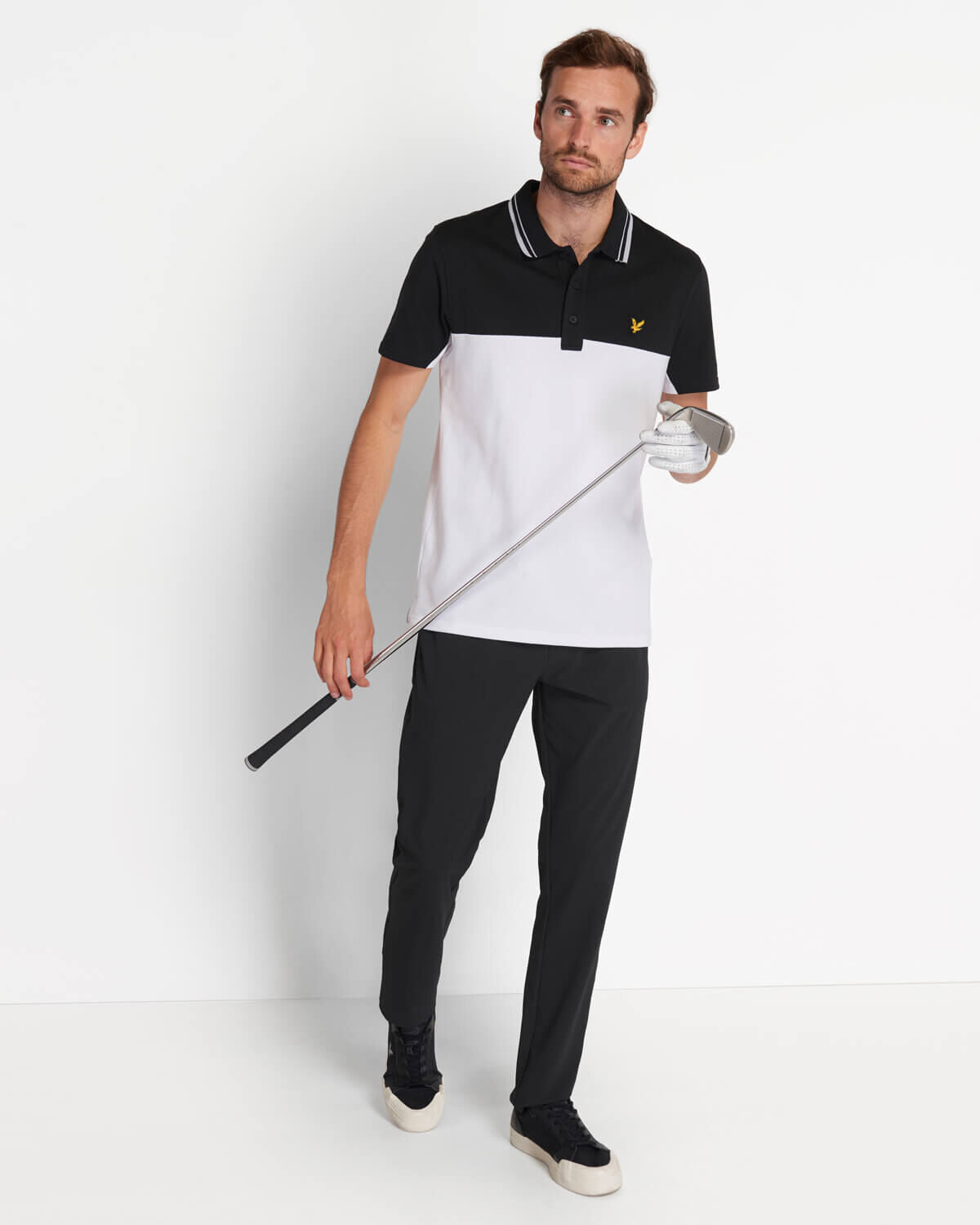 Lyle and scott tech golf trousers black