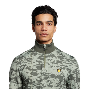 Lyle & Scott Seafoam 1/4 Zip Midlayer - Cactus Green/Stonewall Green