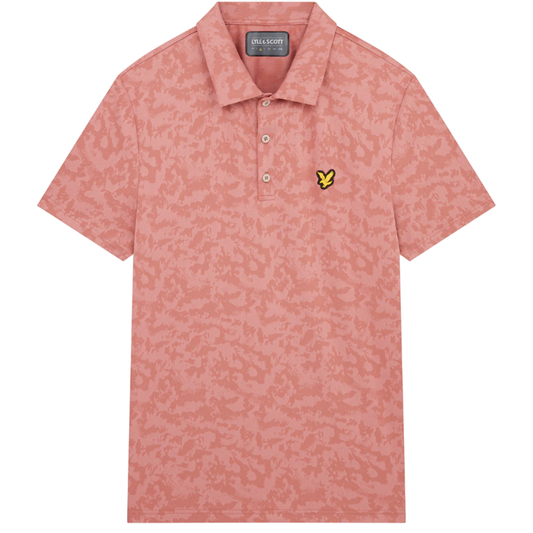 Seafoam Jacquard Polo - Rose Brown