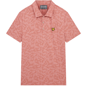 Seafoam Jacquard Polo - Rose Brown