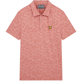 Lyle & Scott Seafoam Jacquard Polo - Rose Brown