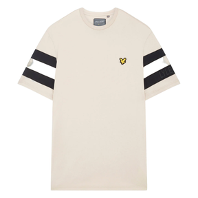 Lyle & Scott Sleeve Stripe Tee - Warm Dust