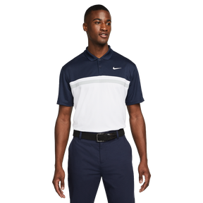 Nike Colourblock Polo Shirt - White/Navy