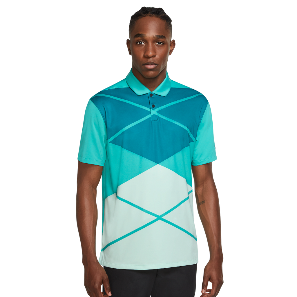 Nike Vapor Argyle Print Polo Teal
