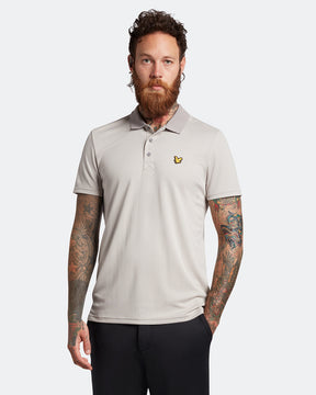 Lyle & Scott Golf Microstripe Polo - Warm Dust/Blush Grey