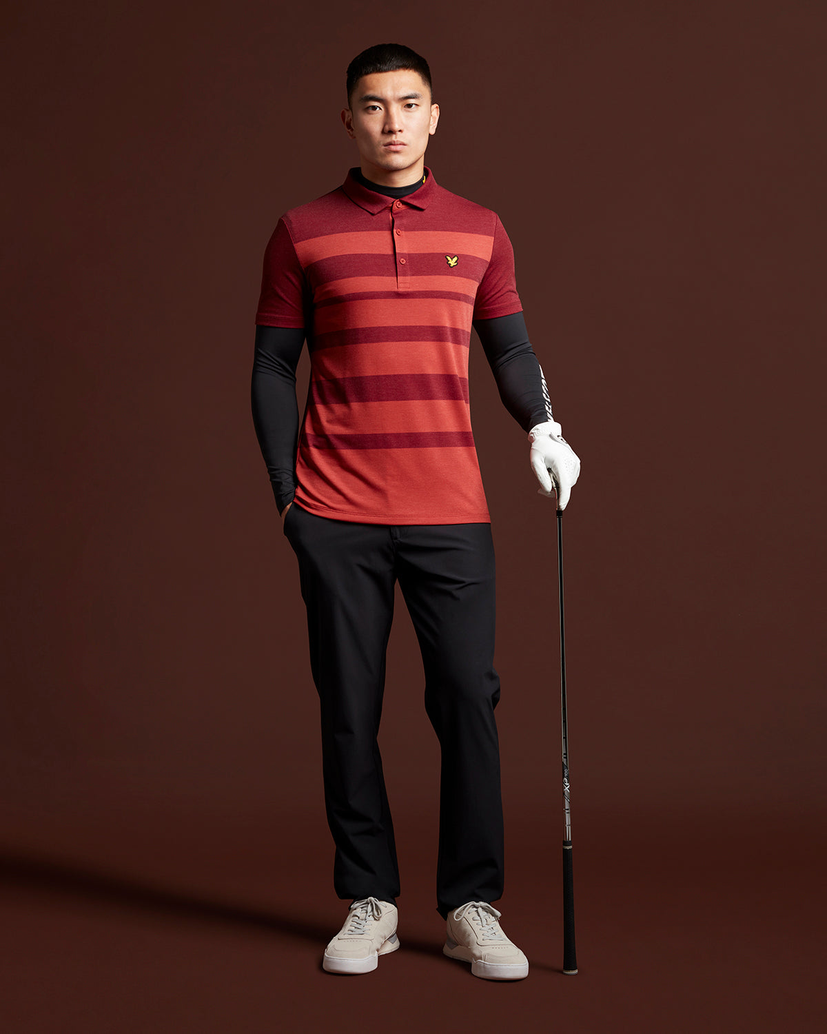 Lyle & Scott Widestripe Polo (Battle Rust) - Desirable Golf