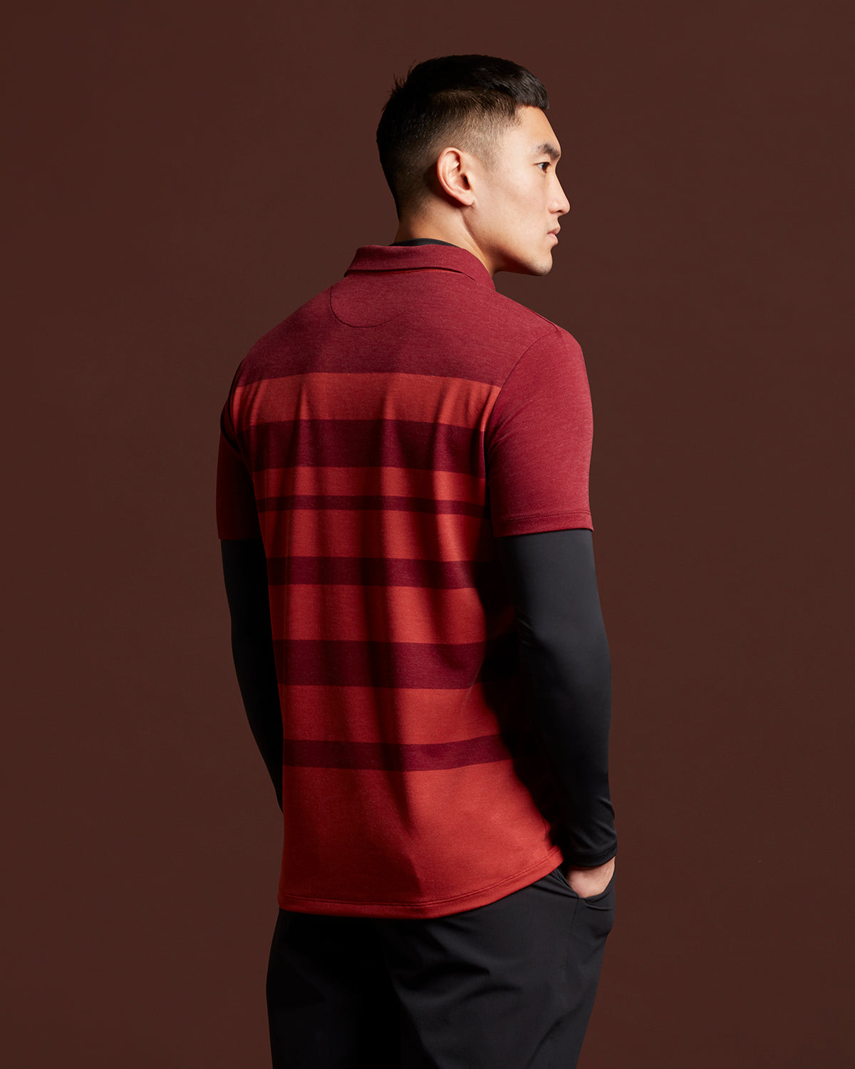 Lyle & Scott Widestripe Polo (Battle Rust) - Desirable Golf