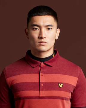 Lyle & Scott Widestripe Polo (Battle Rust) - Desirable Golf