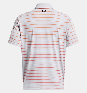 Under Armour Playoff 3.0 Stripe Polo - Halo Gray / Orange Blast