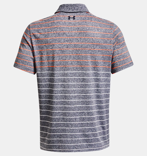 Under Armour Playoff 3.0 Stripe Polo - Midnight Navy / Orange Blast