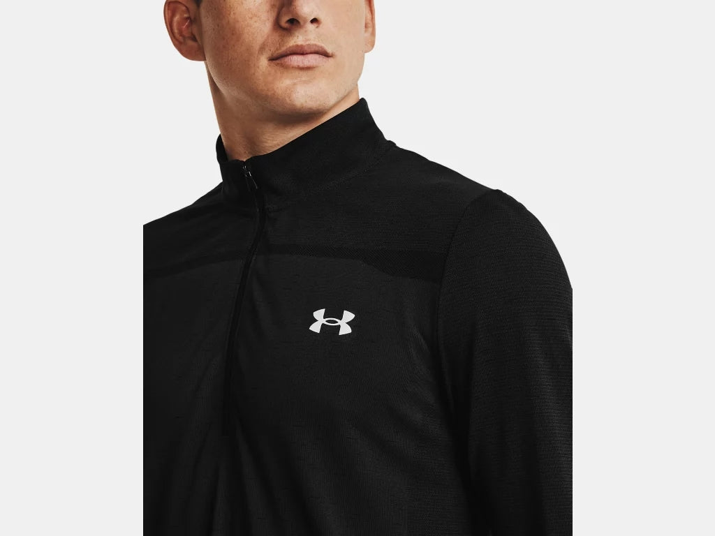 Under Armour Seamless 1/2 Zip Black - Desirable Golf