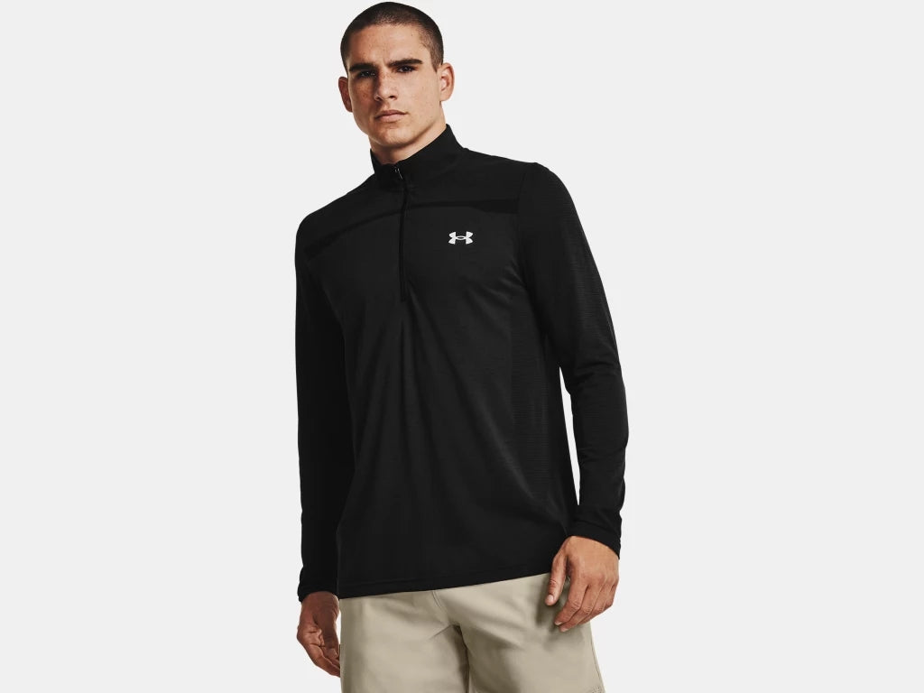 Under Armour Seamless 1/2 Zip Black - Desirable Golf