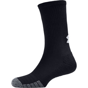 UA Heatgear Crew Socks 3-Pack (Black) - Desirable Golf