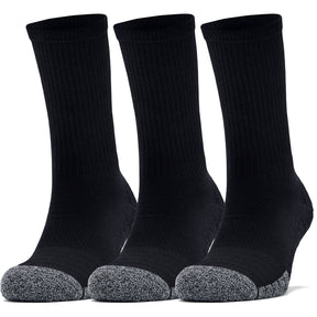 UA Heatgear Crew Socks 3-Pack (Black) - Desirable Golf